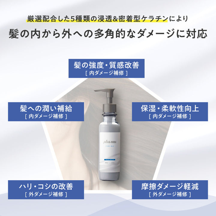 plus eau Hydro Milk Leave-In Hair Treatment 150mL / 120mL