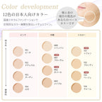 Rachel Wine Mineral Foundation official 12-shade chart: Pink P, Neutral M, Yellow Y, light to deep